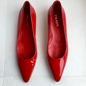 Prada Red Flats